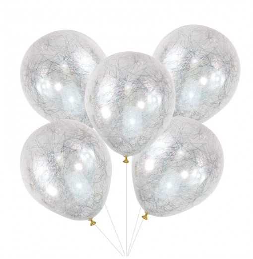 Englehår - Sølv Konfetti balloner