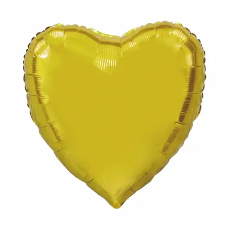 Kæmpe Hjerte Folieballon Guld 92 cm - 102