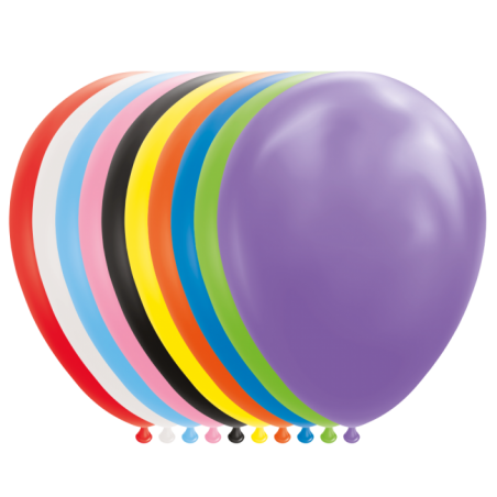 Ass. farver 12" / 30 cm - 10 stk. Balloner