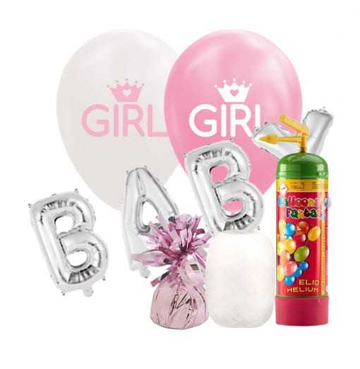 Baby Mix - Pige Helium Inkl. Balloner