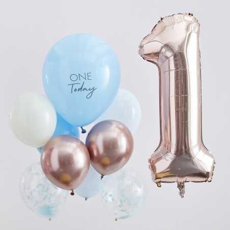 1 års fødselsdag mix - Blå/Rose Guld - 1127