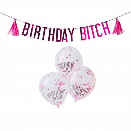 "Birthday Bitch" Dekorationssæt - 1128
