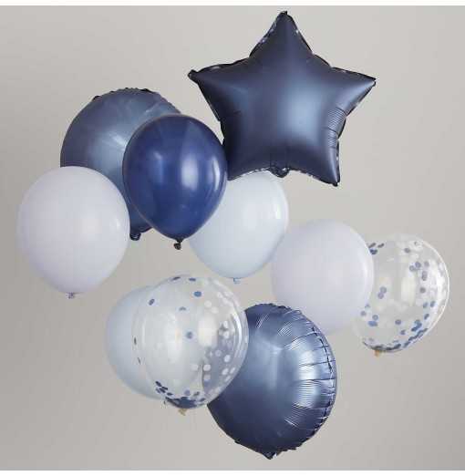 Ballonmix - Blå/Hvide Balloner Ballon Mix