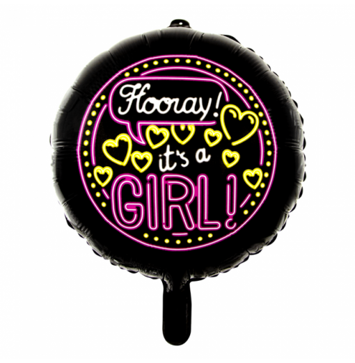 Sort Neon - "It's a girl" Folie balloner