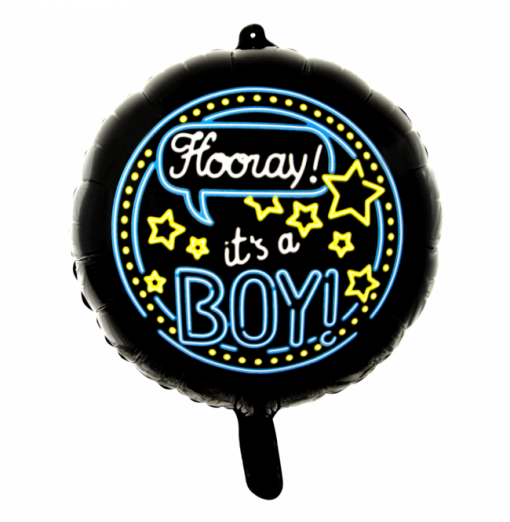 Sort Neon - "It's a boy" Folie balloner
