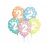 2-års fødselsdagsballoner, 12"/ 30 cm - 5 stk.