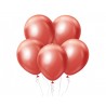 Sart røde metallic balloner, 12"/ 30 cm - 7 stk.