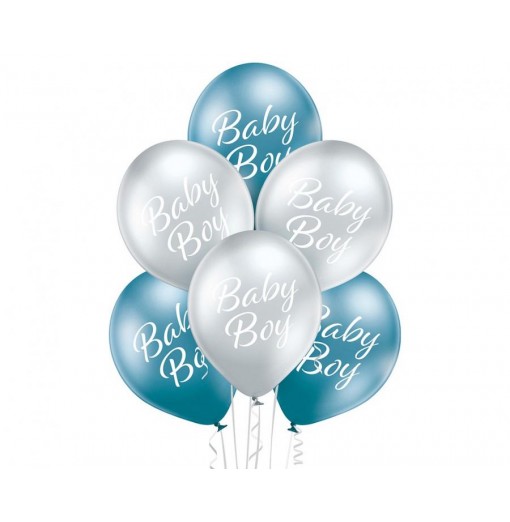 Baby Boy latexballoner, 12"/ 30 cm - 6 stk. Balloner