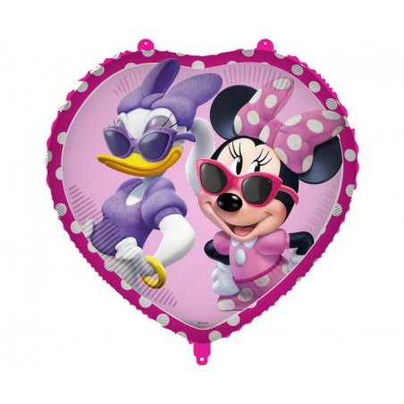 Minnie Mouse og Andersine hjerte folieballon, 18" / 46 cm - 1491