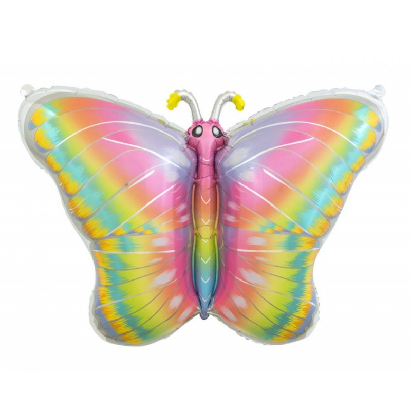 Sommerfugl pastel folieballon, 64x53 cm Folieballoner