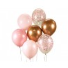 Pink og kobber balloner, 12"/ 30 cm - 7 stk.