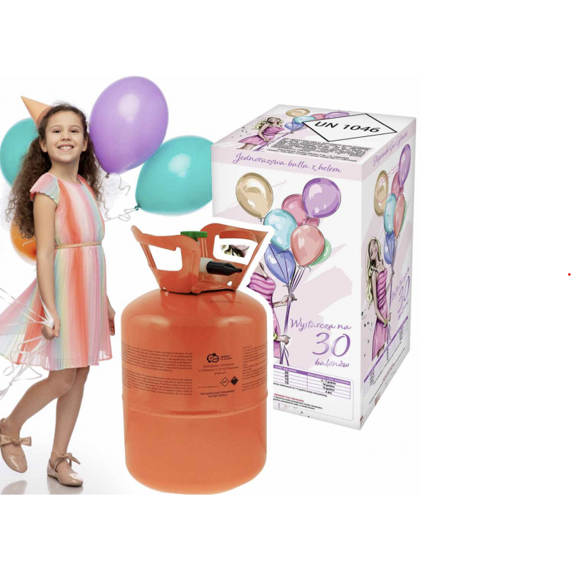 Helium ballongas op til 30 balloner - 210 liter Helium