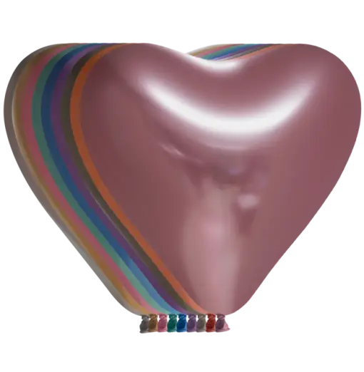 Krom Hjerteballoner - 12" / 30 cm - 100 stk. Hjerte Balloner