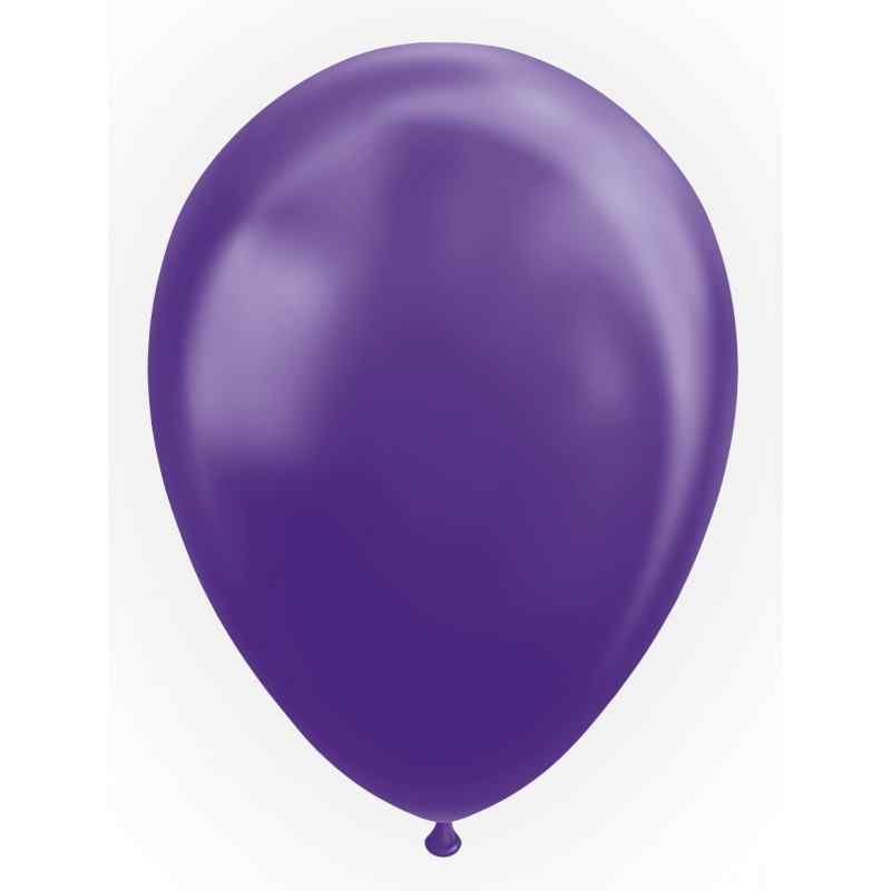Metallic 12" / 30 cm - 25 stk. Ensfarvede latexballoner