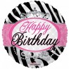 Happy birthday 18" zebra striber