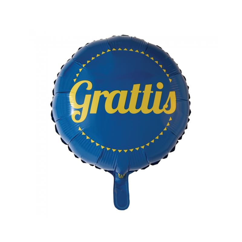 "Grattis" - Folieballon Fødselsdag