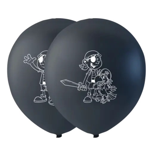 Pirat Balloner - 6 stk. Balloner med print