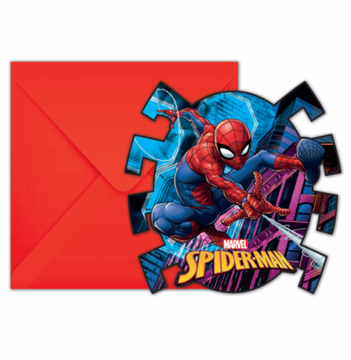 Invitationer med Spiderman UDSALG