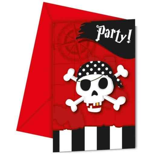 Invitationer med pirater UDSALG
