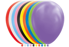 Ensfarvede balloner